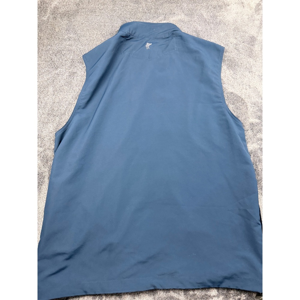 Ashworth Mens XL Golf Vest Blue Full Zip Jefferson Country Club Logo Mock Neck - Picture 6 of 6